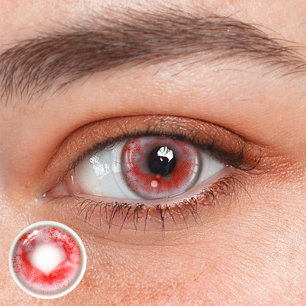 Cosplay Scarlet Sand Pupils Pink Colored Contact Lenses